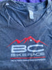 T-Shirt - Red Mountain grey v-neck